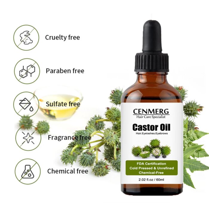 Organic Castor Oil Cold Pressed 60ml Hair Care