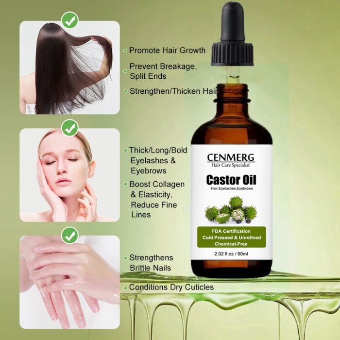 Organic Castor Oil Cold Pressed 60ml Hair Care