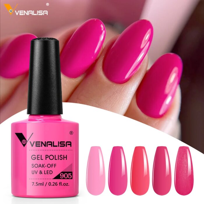 2pcs*7.5ml Venalisa Nude Color Gel Base Nowipe Top Coat Soak Off UV LED Gel Nail Polish Cosmetics Nail Art Manicure Nail Varnish Nail care