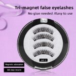 4pcs 3D Reusable No Glue Fake Eyelashes