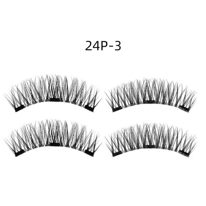 4pcs 3D Reusable No Glue Fake Eyelashes