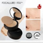 FOCALLURE 9 Colors Pressed Powder Waterproof Long-lasting Full Coverage Face Compact Setting Powder Makeup Foundation Cosmetics Facial Care