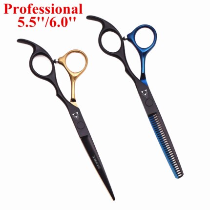 Hair Scissors 5.5 6.0 Professional Hairdressing Scissors Thinning Barber Scissor Set Hair Cutting Scissors 440C Japan Steel 888# Hair Care