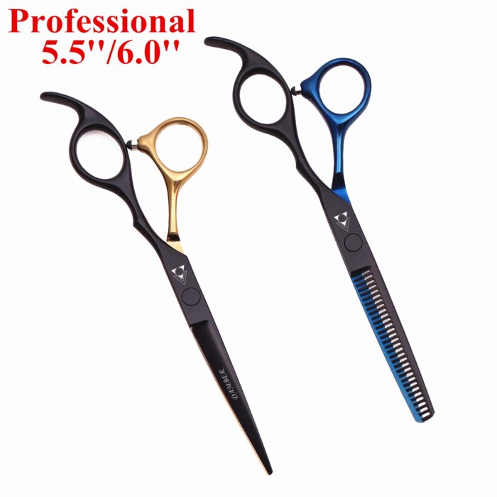 Hair Scissors 5.5 6.0 Professional Hairdressing Scissors Thinning Barber Scissor Set Hair Cutting Scissors 440C Japan Steel 888# Hair Care