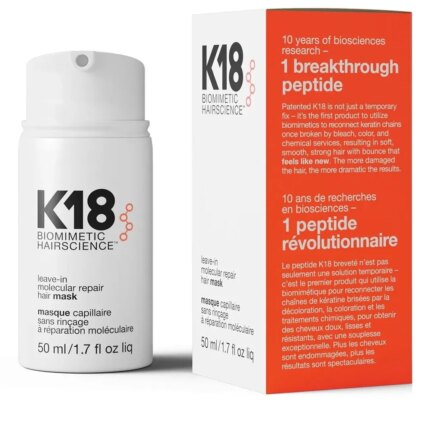 K18 50ml Leave-In Molecular Repair Hair Mask Damage Restore Soft Hair Deep Repair Keratin & Scalp Treatment Hair Care Condition Hair Care