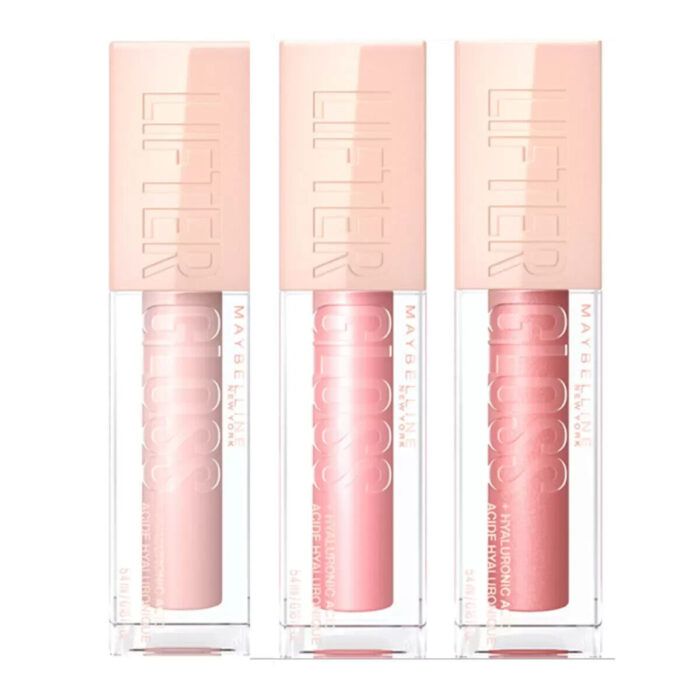 Maybelline New York 3 Pack Lifter Gloss, Ice, Moon & Reef