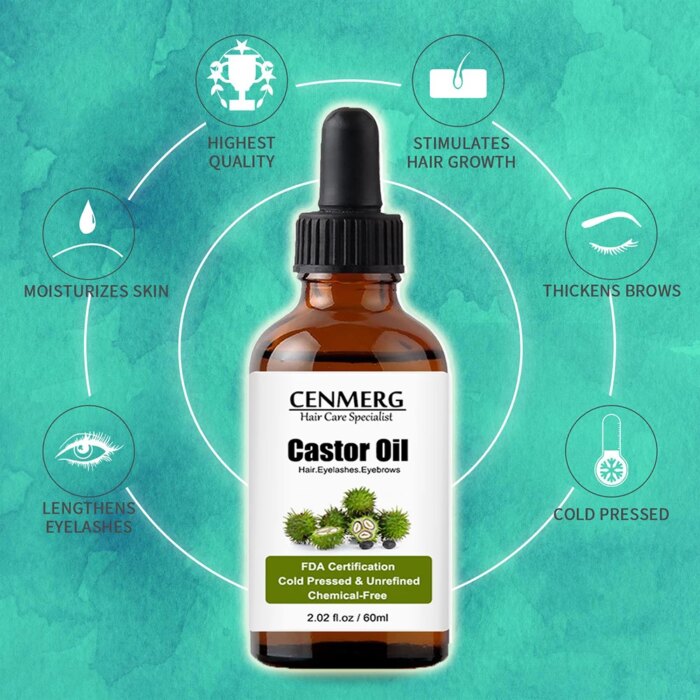 Organic Castor Oil Cold Pressed 60ml Hair Care