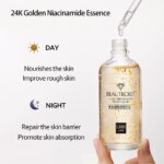 Skin Care Set 24K Gold Nicotinamide Face Essence Collagen Face Cream Moisturizing Face Mask Brighten Eye Cream Crystal Eye Patch Bundle Offers Skin Care