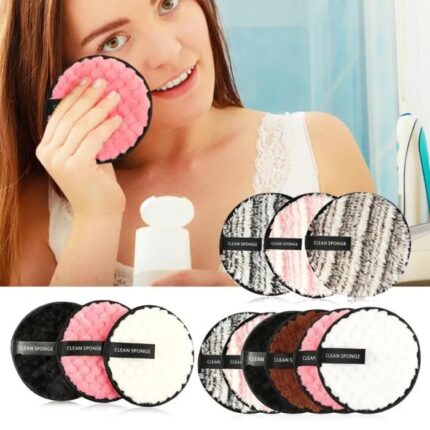 Soft Microfiber Beauty Bliss: 3/6pcs Reusable Makeup Remover Pads – Your Skin’s New Best Friend!