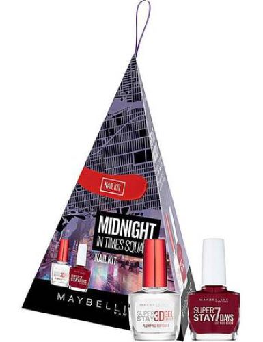 Maybelline Midnight In Times Square 2 Piece Nail Polish + Top Coat Gift Set Kit